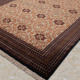 Daryaan – Hand Knotted Wool Rug in Sage Green/Mushroom Brown