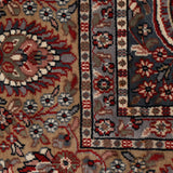 Surkhmahal – Hand Knotted Wool Rug in Crimson Red/Ivory