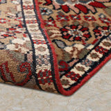 Surkhmahal – Hand Knotted Wool Rug in Crimson Red/Ivory