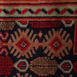 Bahrami – Hand Knotted Wool Rug in Navy Blue/Maroon