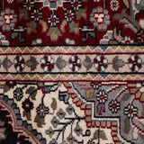 Shahnaz – Hand Knotted Wool Rug in Navy Blue/Crimson Red