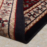Shahnaz – Hand Knotted Wool Rug in Navy Blue/Crimson Red