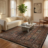 Darvaan – Hand Knotted Wool Rug in Navy Blue/Grey