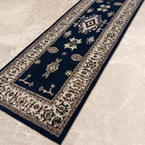 Naqshar – Hand Tufted Wool Rug in Navy Blue