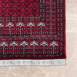 Zagros – Hand Knotted Wool Rug in Deep Maroon/Black