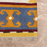 Neel Aangan – Hand Woven Wool Rug in Ivory/Mustard