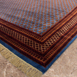 Veylan - Hand Knotted Wool Rug in Brown/Slate Blue