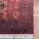 Orvash - Hand Knotted Wool Rug in Crimson Red/Burnt Orange