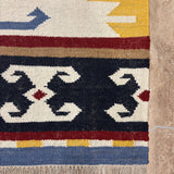 Taana Safar – Hand Woven Wool Rug in Ivory/Mustard