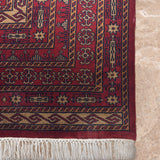 Gulraiz – Hand Knotted Wool Rug in Deep Red/Mushroom