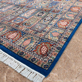 Karun - Hand Knotted Wool Rug in Cobalt Blue/Ivory