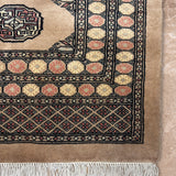 Niraaz - Hand Knotted Wool Rug in Beige/Black