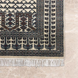 Isparta – Hand Knotted Wool Rug in Cream/Black