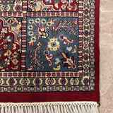 Mehrbaan – Hand Knotted Wool Rug in Maroon