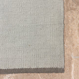Neer Saaz – Hand Woven Wool Rug in Ivory/Charcoal Grey