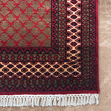 Surya Veil - Hand Knotted Wool Rug in Crimson Red/Gold