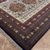 Navros - Hand Knotted Wool Rug in Red/Cream