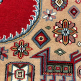 Aksaran – Hand Knotted Wool Rug in Red/Cream
