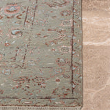 Gulrukh – Hand Knotted Wool Rug in Sage Green