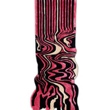 Fuschia Flow – Hand Tufted Wool Rug in Hot Pink/Black
