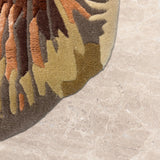 Petalform – Hand Tufted Wool Rug in Brown/Peach