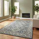 Misty Mehr – Hand Tufted Wool Rug in Bluish Grey/Ivory
