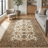 Mehrbano – Hand Tufted Wool Rug in Beige/Mushroom