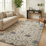 Whispering Vine – Hand Tufted Wool Rug in Beige/Mushroom
