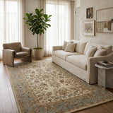 Sage Parizad – Hand Tufted Wool Rug in Cream/Sage Green