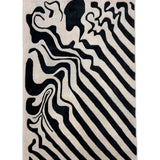 Monochrome Melt – Hand Tufted Wool Rug in Cream/Black