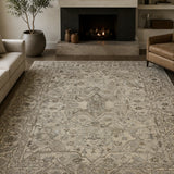 Faded Dastan – Hand Tufted Wool Rug in Beige/Grey