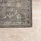Ashen Mehrab – Hand Tufted Wool Rug in Beige/Grey