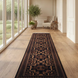 Zarvan – Hand Knotted Wool Rug in Black/Brown