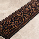 Zarvan – Hand Knotted Wool Rug in Black/Brown