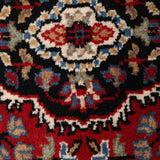 Nushafarin – Hand Knotted Wool Rug in Red/Navy Blue