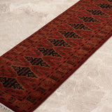 Surkh Raaz – Hand Knotted Wool Rug in Maroon/Black