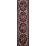 Nayestan – Hand Knotted Wool Rug in Navy Blue/Maroon