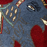 Gajraaj Darbar – Hand Knotted Wool Rug in Maroon/Ivory