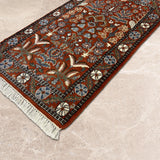 Gulistan Riwaaz – Hand Knotted Wool Rug in Rust/Ivory