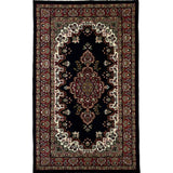 Mehrnaz – Hand Knotted Wool Rug in Navy Blue/Maroon