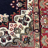 Mehrnaz – Hand Knotted Wool Rug in Navy Blue/Maroon
