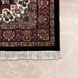 Mehrnaz – Hand Knotted Wool Rug in Navy Blue/Maroon