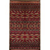 Rangrez Riwaaz – Hand Knotted Wool Rug in Red/Peach