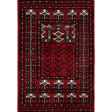 Mehravan – Hand Knotted Wool Rug in Red/Ivory