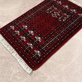Mehravan – Hand Knotted Wool Rug in Red/Ivory
