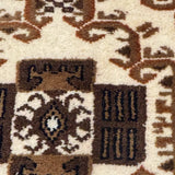 Khurshid – Hand Knotted Wool Rug in Cream/Brown