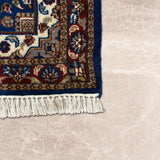 Azargul – Hand Knotted Wool Rug in Royal Blue/Red