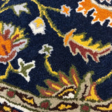 Gulzarah – Hand Tufted Wool Rug in Navy Blue/Cream