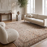 Parizad – Hand Knotted Silk Rug in Ivory/Mushroom Brown