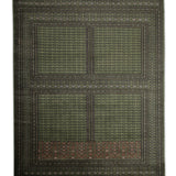 Sabzmehr – Hand Knotted Wool Rug in Olive Green/Black